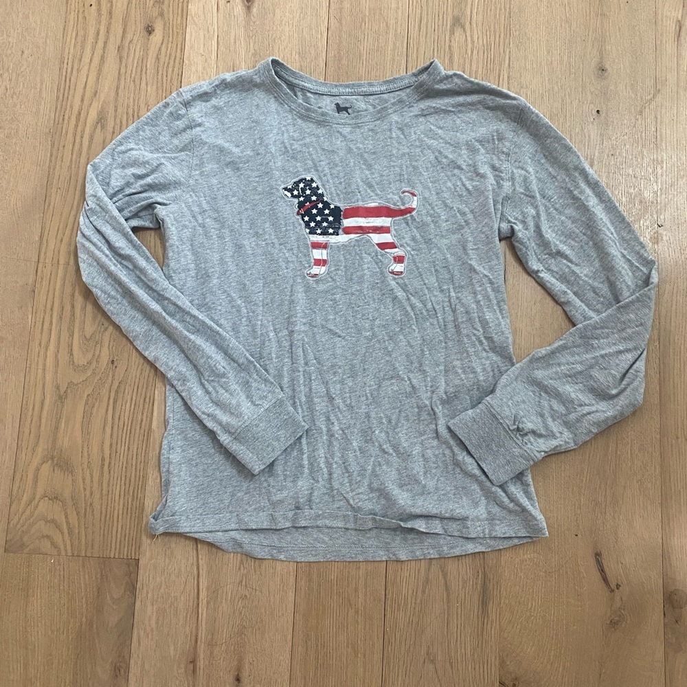 The Black dog long sleeve top American flag design